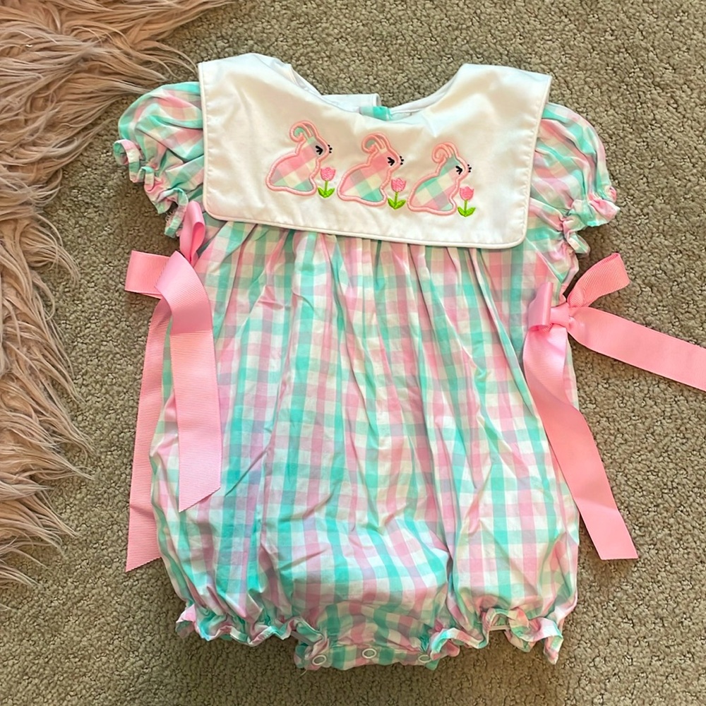 Cecil and Lou adorable Easter bunny girls bubble size 6m